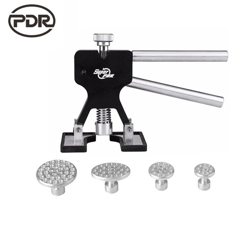 

Super PDR Tools Kit Paintless Dent Repair Tools Dent Removal Black Dent Lifter Dent Puller Metal Tabs Suction Cup Hand Tools Set