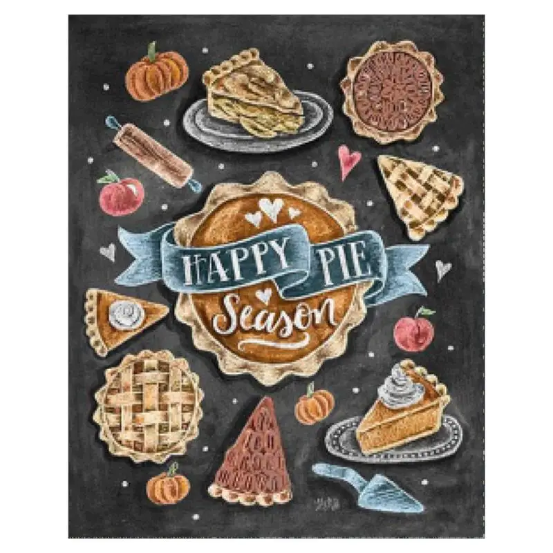 

5D DIY Blackboard Painting Pie Full Drill Diamond Mosaic Picture of Rhinestones Embroidery Kits With Diamond Painting 30*25cm