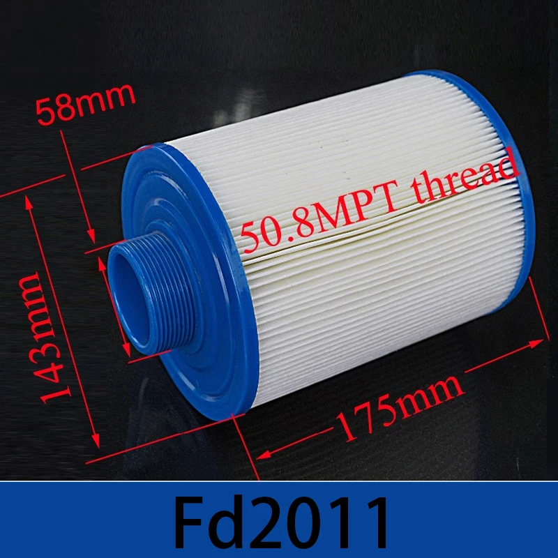 hot tub paper filter for chinese spas, 175mmx143mm,50.8MPT thread Water filter for Jazzi pool 2011 version Cartridge