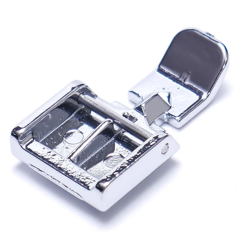 Stainless Steel Zipper Foot 2-Side Cross-Stitch Seam Needlework Presser Foot for Household Sewing Machine Knitting Accessories