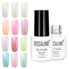 Rosalind 12 цветов 7 мл модный УФ-гель жемчужная серия Шарм богиня цветной гель для ногтей лак для ногтей Длительное Действие гель краска для ногтей TSLM1