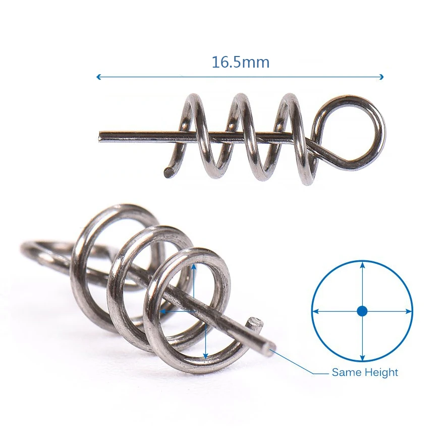 FSTE Updated16.5Mm рыболовный крючок снасти центрирующий штифт Twistlock 100 шт. приманка на рыбалку снасти фиксированная защелка игла пружина твист