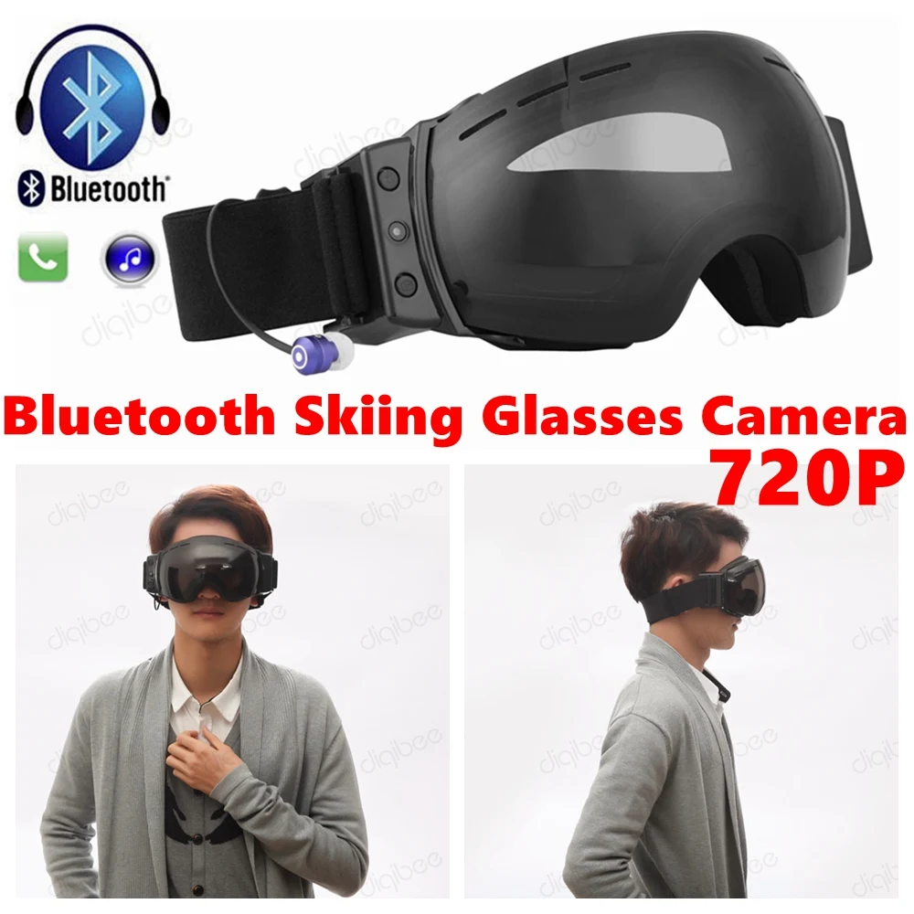 2017 الجديدة outdoor الرياضة dv hd 720 وعاء anti uv مكافحة الضباب الثلج تزلج نظارات التزلج نظارات الكاميرا الذكية نظارات بلوتوث سماعة