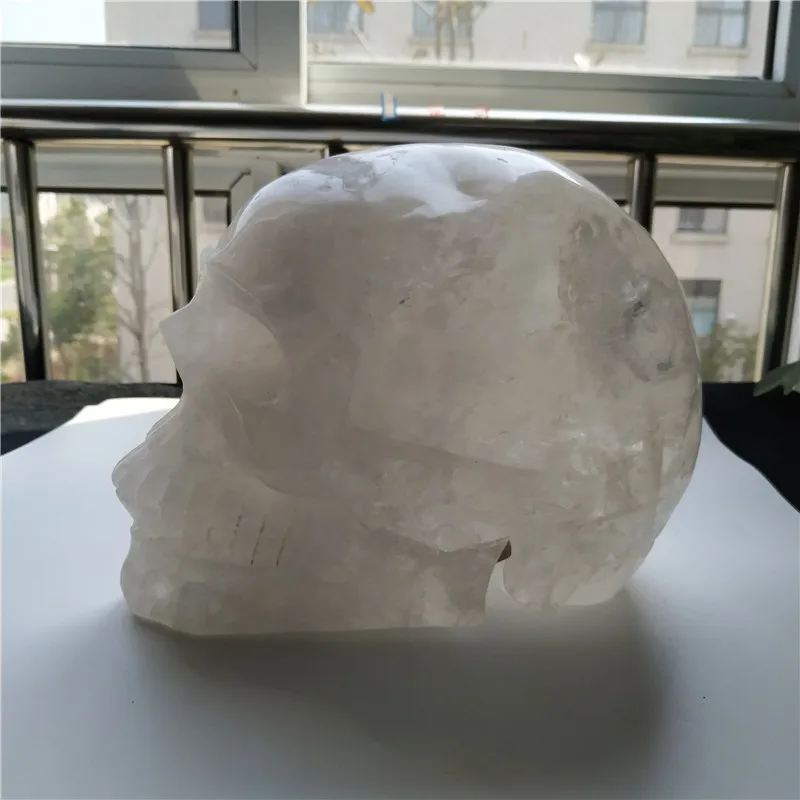 

New Arrival Cheap Natural Clear Quartz Rock Large Crystal Skull 5.56kg CH