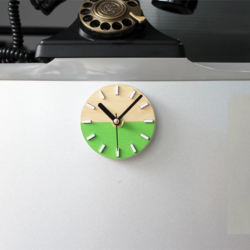 MINI Sticker Fridge Wall Clock Creative Fridge Clock Fresh Color