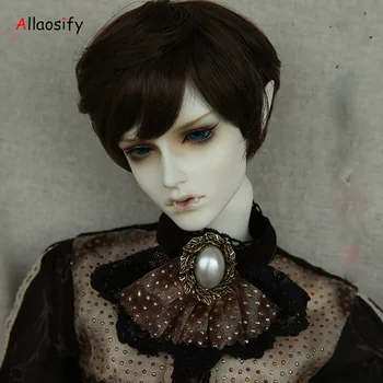

Allaosify Bjd / SD as doll wig boy shortcurly hair 1/ 3 high temperature doll wig with bang bjd hair bjd wig free shipping