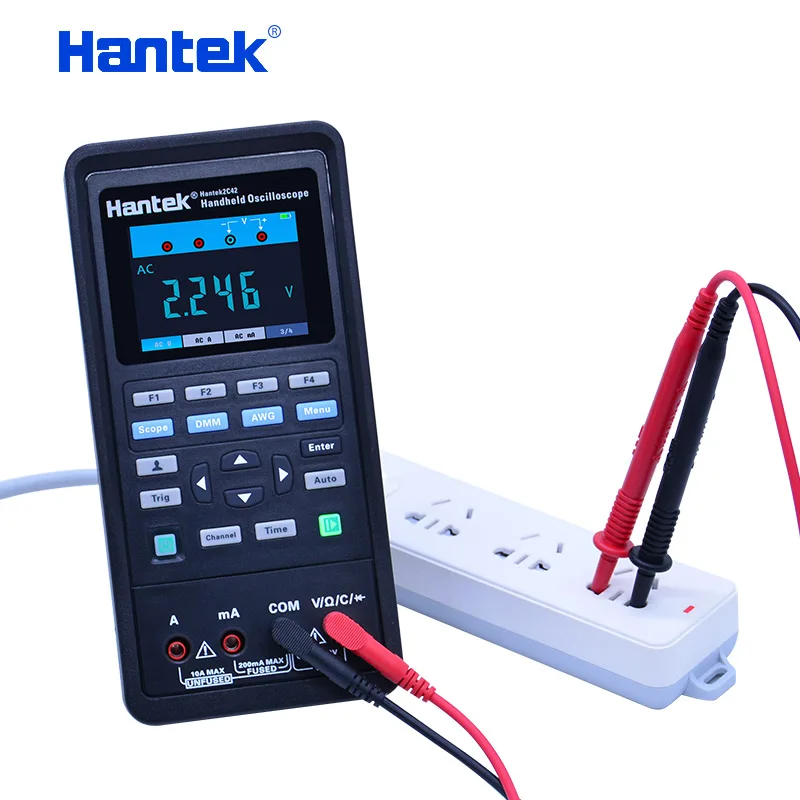 Hantek Ручной USB осциллограф мультиметр+ Генератор сигналов 3 в 1 Автомобильный Осциллограф 2 канала 40 МГц 70 МГц ЖК-дисплей