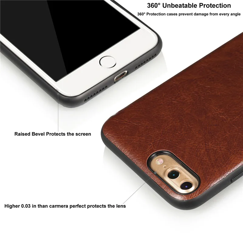 iphone 7 plus leather case brown