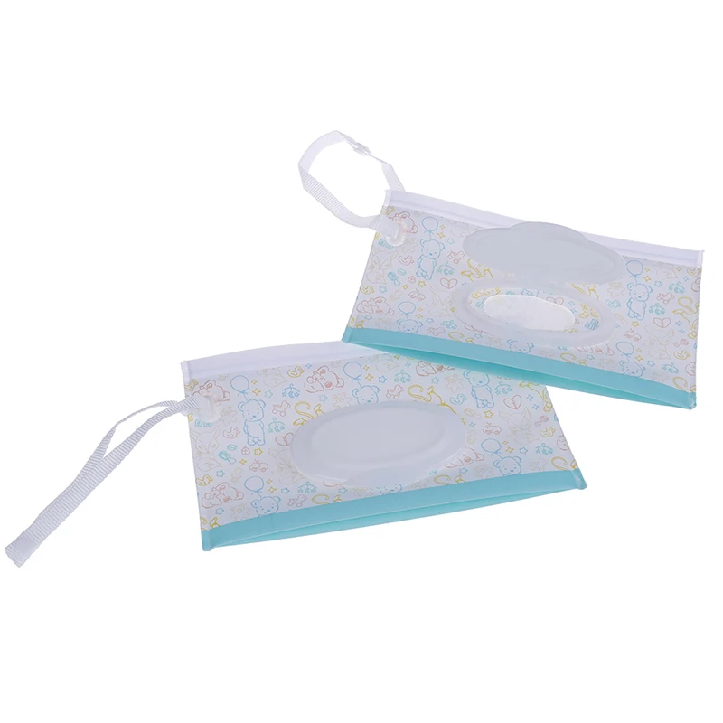 

1PCS Fashion Wipes Carrying Case Clutch and Clean Wet Wipes Bag for Stroller Cosmetic Pouch with Easy-Carry Snap-Strap