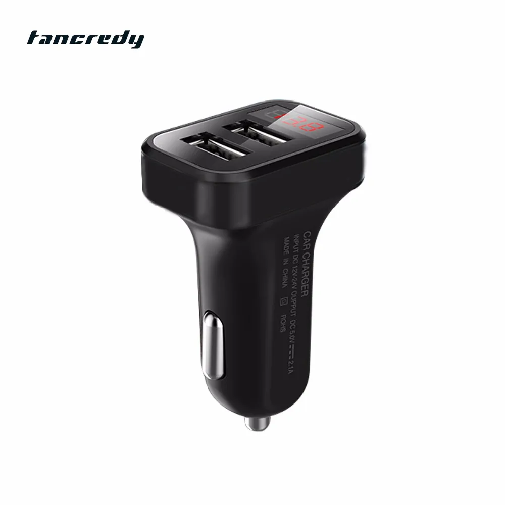 

Tancredy Double USB Charger Adapter LED display Voltage Monitor 2 USB Ports Charger For iPhone Samsung Android Charger