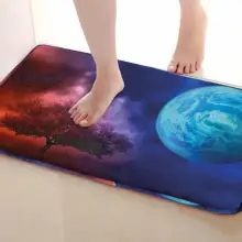 Коврик для ванной комнаты в стиле Луны, забавный Противоскользящий коврик для ванной, аксессуары для занавески для душа, соответствующие вашей занавеске для душа