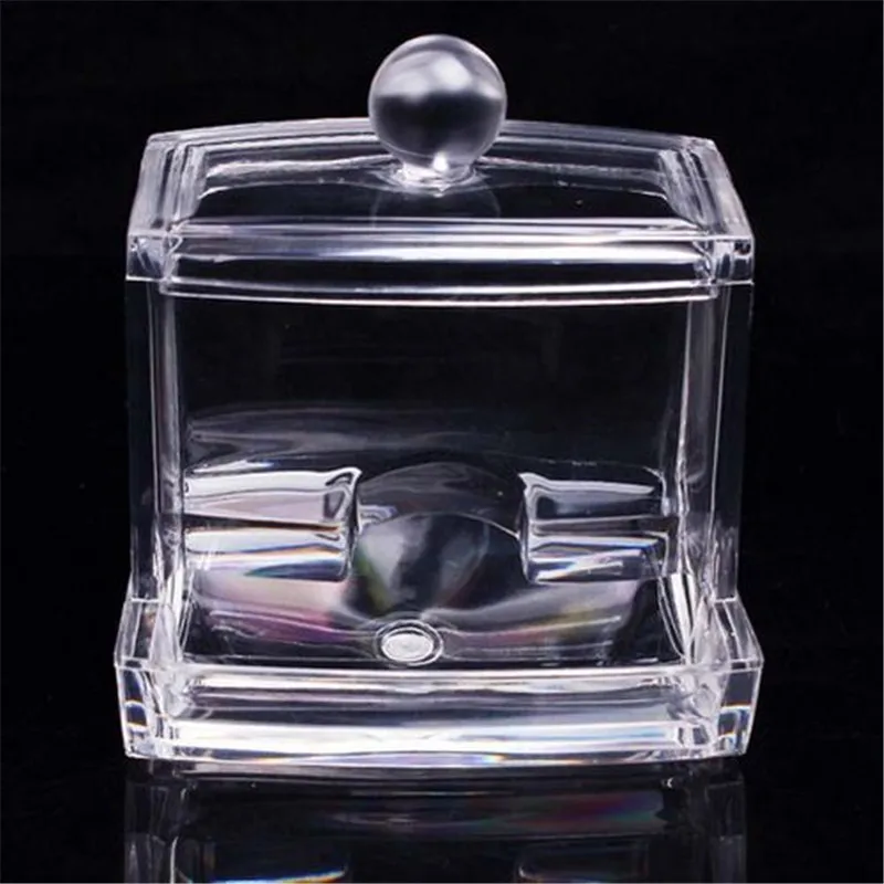 Storage Holders  Acrylic Container Make Up organizer Transparent Cotton Swab Storage Box Storage Case Portable Container Makeup