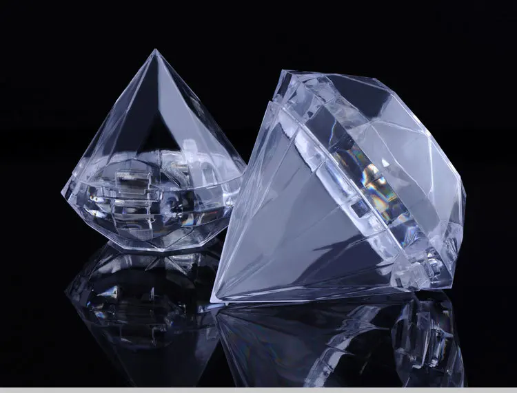 Package of 12 Clear Acrylic Diamond Shaped Favor font b Boxes b font font b Boxes