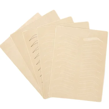 

5pcs Microblading Rubber Blank Practice Skin Eyebrow Tattoo Training Fake Skin With Both Side Eyebrow Line Tattoo Supply
