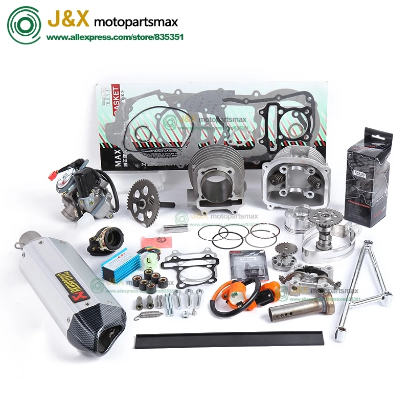 GY6 125 150cc upgrade 180cc add power 30% гоночный Распредвал CDI глушитель выхлопной трубы масляный