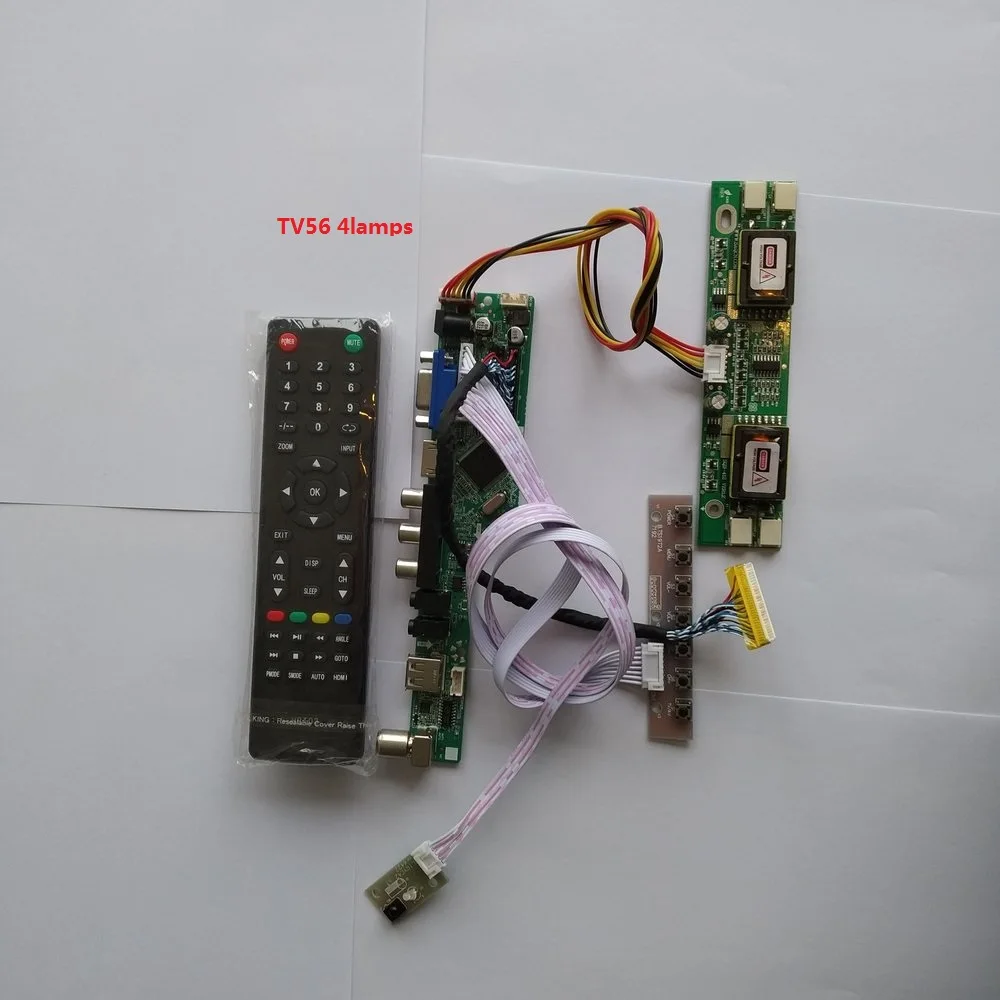 

for LTM170EU-L01 TV USB 4 lamps 1280X1024 17" Controller Driver Board 30pin New LCD HDMI Digital Signal kit Module VGA AV