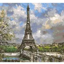 21128 Весна в Париже Эйфелева башня-краска по комплекты номеров для взрослых DIY