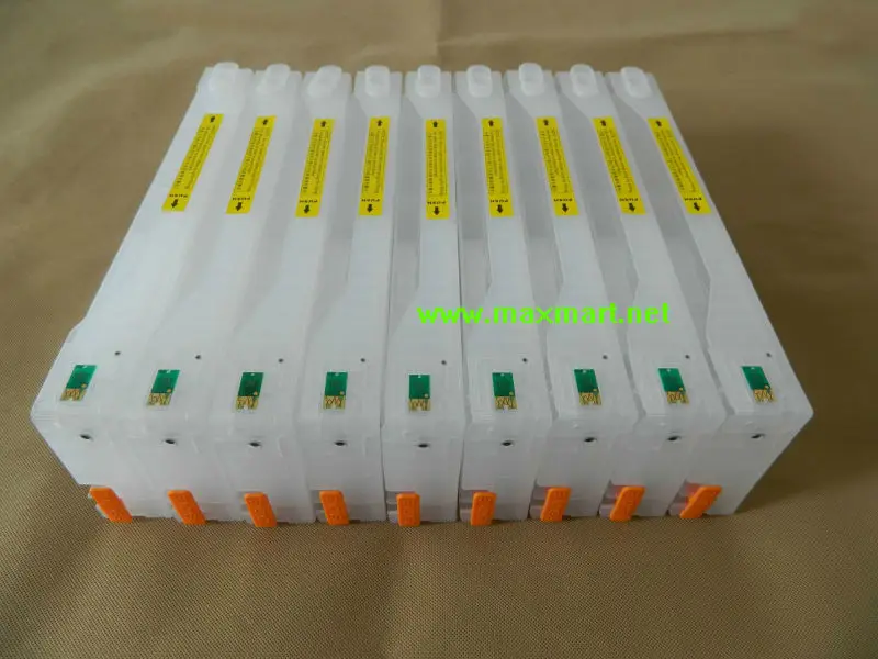 Top 10 quality ! 700ml 9pcs Refillable ink cartridge for Epson Stylus Pro 7890 9890 with 1 pc chip resetter | Компьютеры и офис