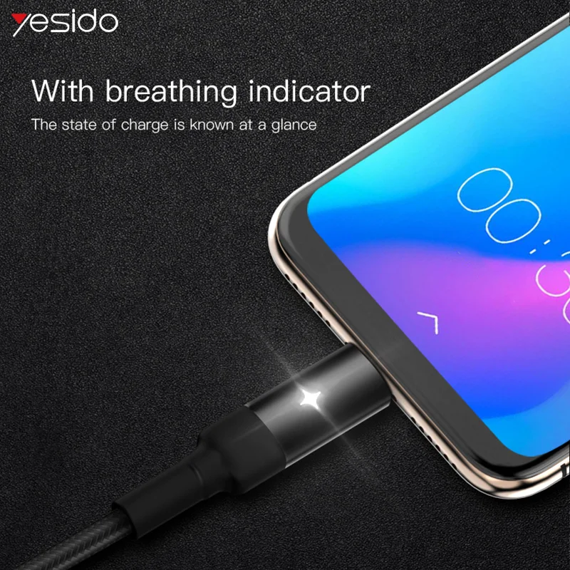 Кабель зарядный Yesido CA28 с Micro USB портом и функцией автоматического