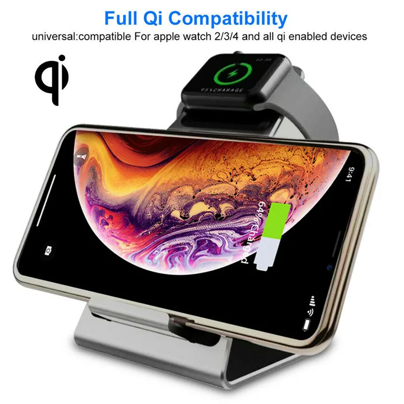 

Portable and Compact Two in One Fast Charging Wireless Charger Charging Pad For IOS and Android