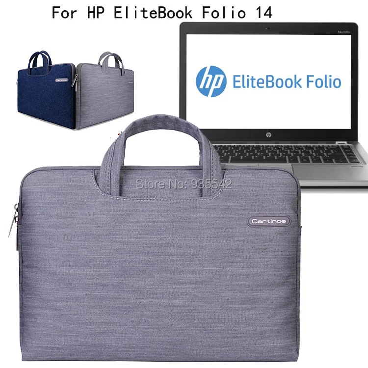 For HP EliteBook Folio 14" LED Ultrabook 1040 9470m Notebook PC Jeans Fabric Portable Handle Carrying Sleeve Case Bag