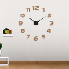 2019 new clock watch wall clocks horloge 3d diy acrylic mirror Stickers Home Decoration Living Room