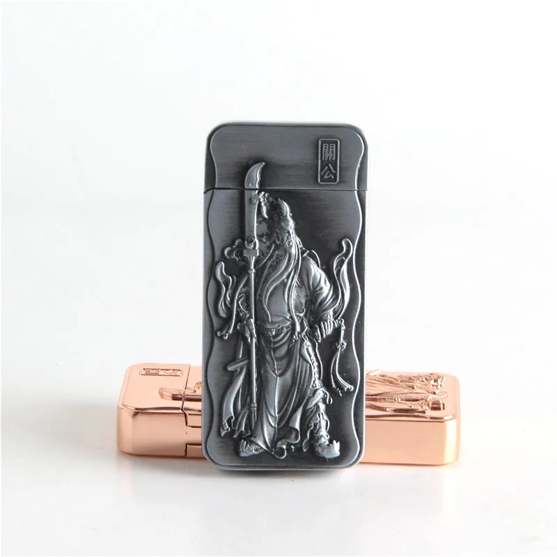 

2019 New Style Butane Gas Torch Lighters Guan Gong Statue Metal windproof lighter XF-904