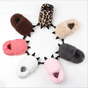 

Lovely Solid Baby Fleece Shoes First Walkers Infants Antislip Crib Shoes