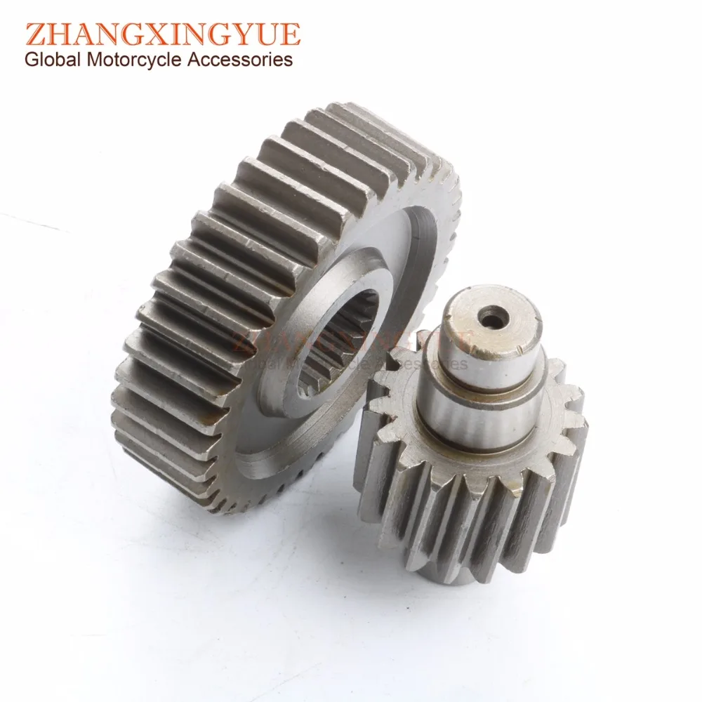 Engranaje de transmisión Final de rendimiento de 36 T-17 T para GY6 125 150cc 152QMI 157QMJ piezas de repuesto de motor de Scooters chinos