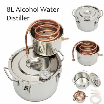 

(Ship from UK) 8L Copper Moonshine Ethanol Alcohol Water Distiller Still Stainless Boiler