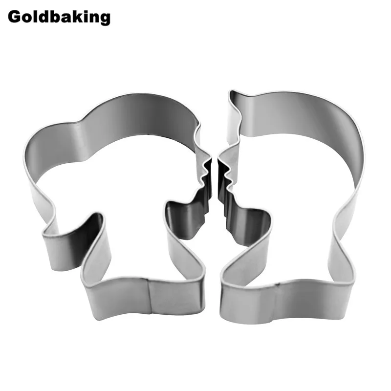 

2 Pieces Couple Shaped Cookie Cutter Kiss Cookie Mold