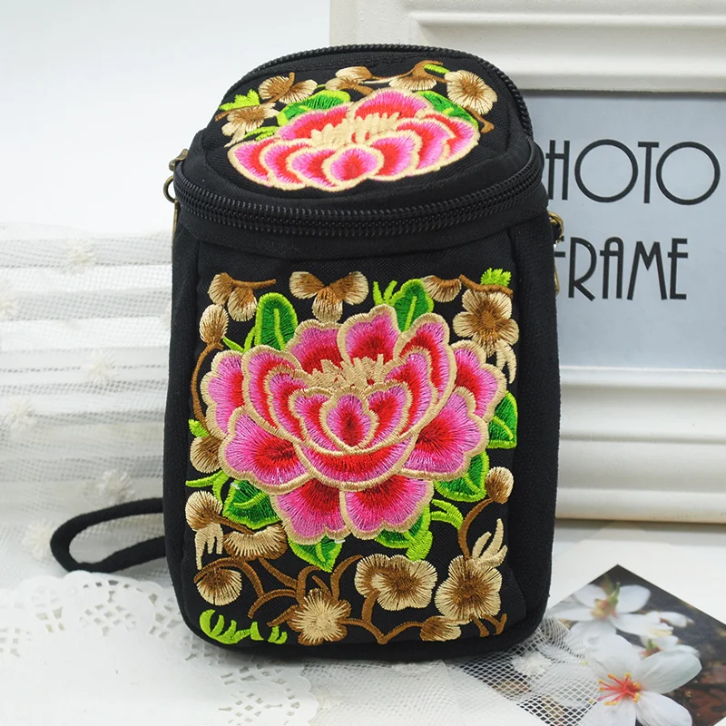 

Embroidered Flower Bag Women Ladies Handbag Mini Messenger Bags for Phone Camera Money Cross Body Bag bolsa feminina #0726