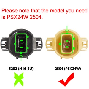 Скрытый белый 21smd PSX24W 2504 Автомобильный светодиодный лампы для Jeep Compass светодиодный DRL Дневной Бег огни, никаких ошибок