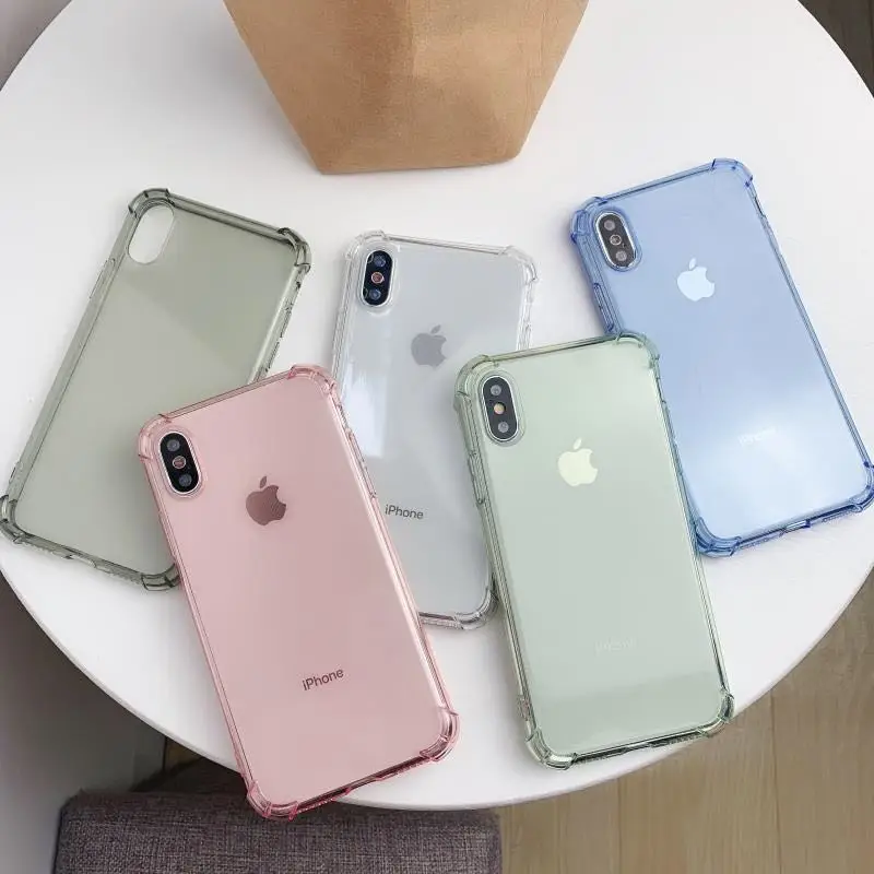 

DAXING Luxury Shockproof Silicone Phone Case For iPhone X XS XR XS Max Case for iphone 8 7 Plus 6 6S Plus Transparent Back Cover