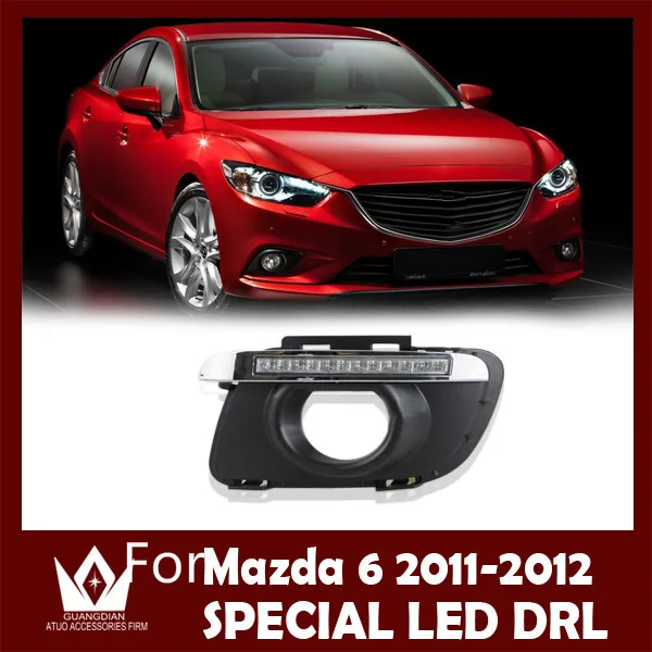 

Guang Dian Car led drl with yellow switch light turn signal light daytime running light drl led for Mazda 6 2010 2011 2012 2013