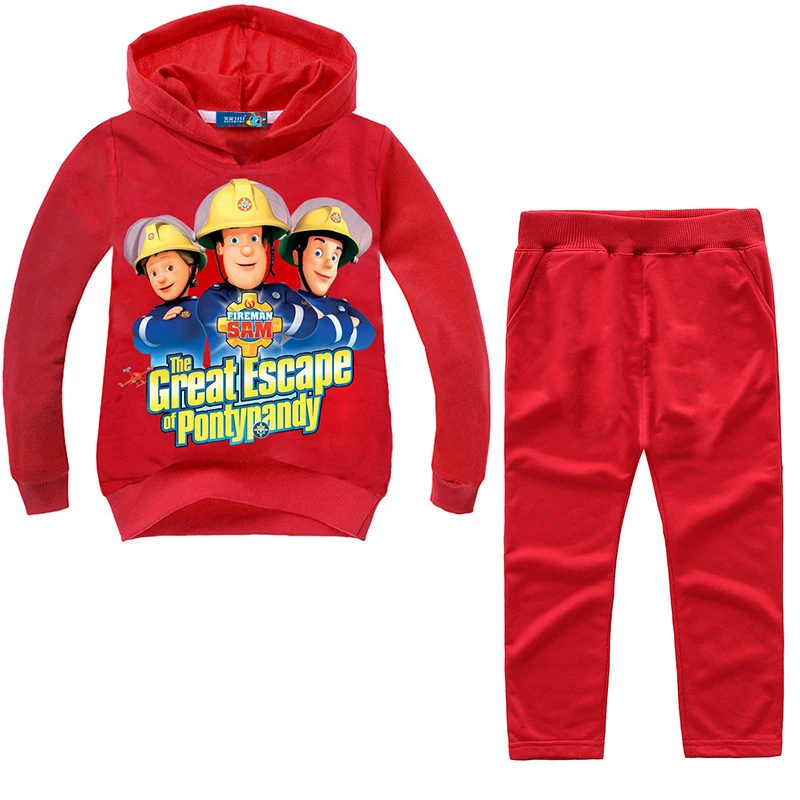 Animation Fireman Sam Cosplay Costumes Lovely cartoon Hoodies Sweatshirts Pants For Kids Girl Boy Christmas Party Uniforms Set Animation Fireman Sam Cosplay Costumes Lovely cartoon Hoodies Sweatshirts Pants For Kids Girl Boy Christmas Party Uniforms Set