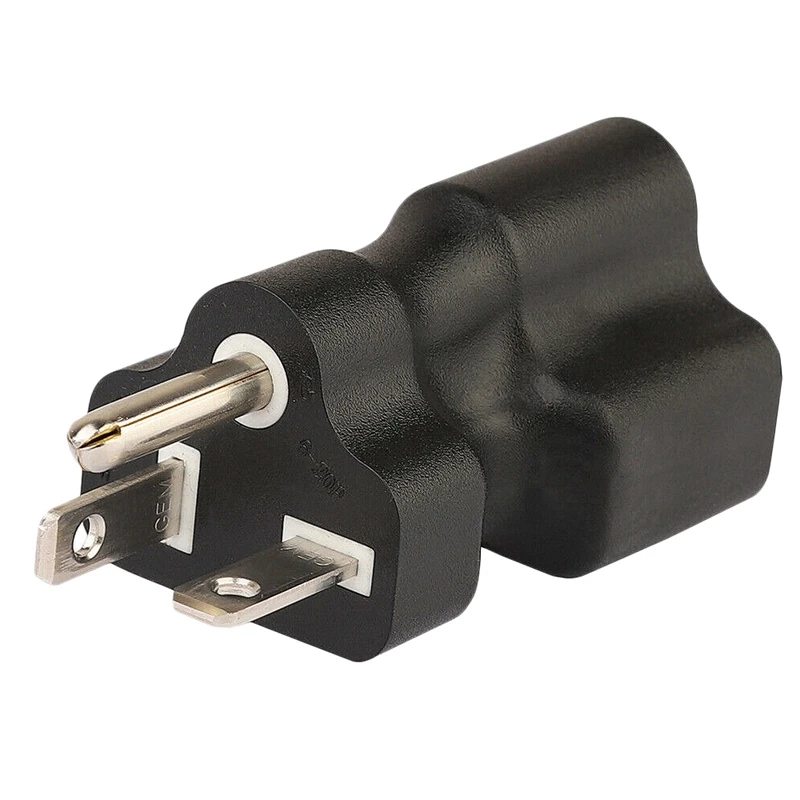 

Pa-0202 250V Nema 6-20P Male To 6-15R/20R Female Adapter,20 A To 15A T-Blade Adapter Converter Us Plug