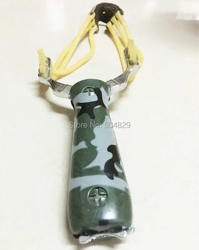 

Wholesale 120pcs/lot Powerful Sling Shot Aluminium Alloy Slingshot Camouflage Bow Catapult Outdoor Hunting Slingshot