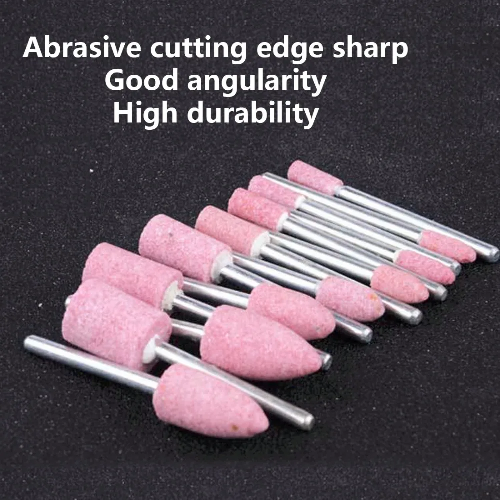 10pcs Polishing Head Abrasive Mounted Stone For Dremel Rotary Power