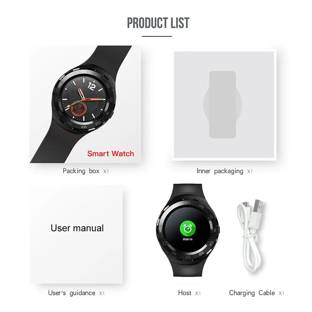 High Qualty Touch Screen Sports Smartwatch 1.2 Inch Heart Rate Sleep Monitoring Bluetooth 4.0 Smart Watch Sport Wearable Device