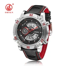 Original OHSEN Military Watches Men Sports Full Steel Quartz Watch Luxury Brand Waterproofed Diver Diving Watch