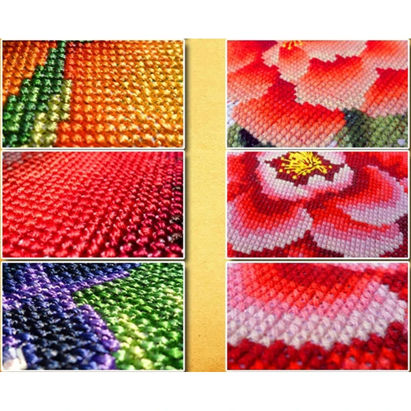  NeedleworkSets For full Embroidery kitsHome decor40x50cmtree and birdAnimals and plantswhite canvas - 32895493117
