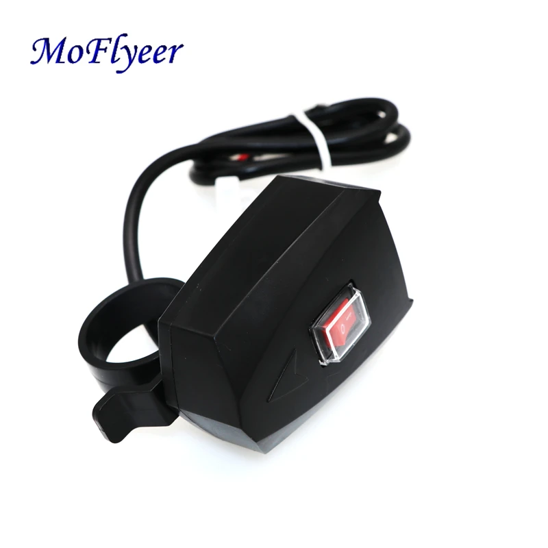 MoFlyeer 10 в 80 мотоцикл 2 4 А двойной USB Водонепроницаемый Зарядное устройство скутер