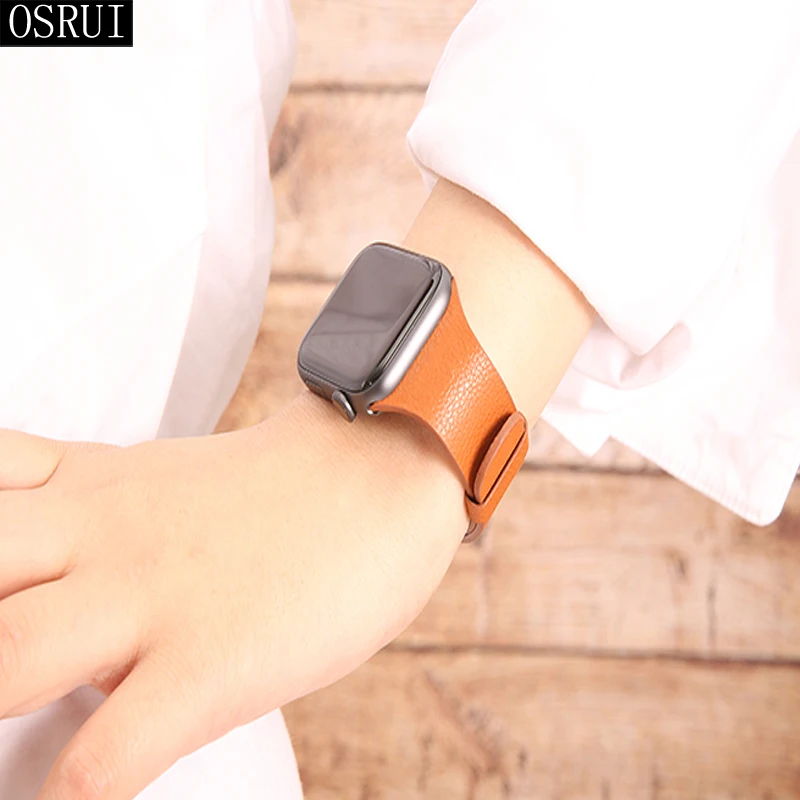 Ремешок для часов apple watch 4 correa iwatch 42 мм 38 44 40 3 2 кожаный браслет pulseira Band