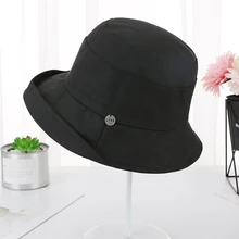 Сезон: весна–лето Для женщин плоская шляпа хлопковая Панама для Для женщин путешествия шляпа солнца Lron ногтей LVOE Стандартный складные Твердые Цвет женский Simp