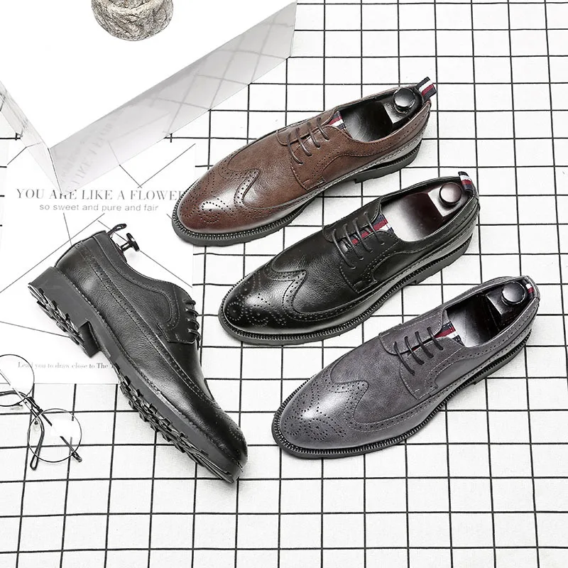 

Big size 47 fashion luxury British brand men's leather shoes wedding Business dress shoe for young man Nightclubs shoes RA-71