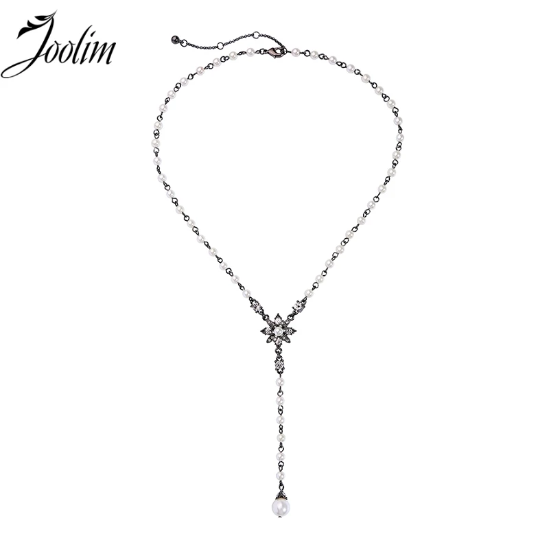 

JOOLIM Jewelry Wholesale/Vintage Pearl Y Necklace Choker Necklace Pearl Jewelry
