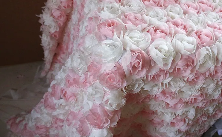 LANLINYING высокое качество 3D Роза дизайнерская ткань креативная Мода Сетчатое платье свадебное украшение задний план ткань D508