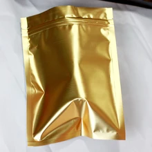 100 шт./лот 16 см* 24 см* 180mic Clear+ Фольга vmpet золото само печать молния поли упаковки почты розничная Пластик zip lock упаковки bag