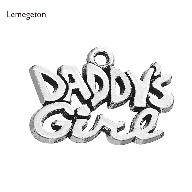 

Lemegeton 10pcs Daddy's Girl Message Charm DIY Handmade Accessories Warm Words Perfect Gift for Dad